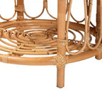 bali & pari Berilo Rattan End Table Light Honey