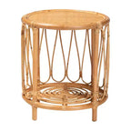 Table d'appoint en rotin Berilo miel clair bali & pari