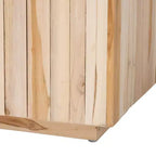 Table basse en bois de teck Augusta bali & pari avec billes de bois recyclées uniques Naturel