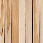 Table basse en bois de teck Augusta bali & pari avec billes de bois recyclées uniques Naturel
