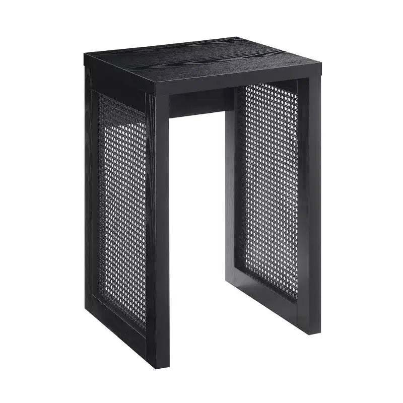Breighton Home Northfield Weave End Table in Black/Black