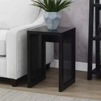 Breighton Home Table d'appoint tissée Northfield Noir/Noir
