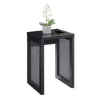 Breighton Home Table d'appoint tissée Northfield Noir/Noir