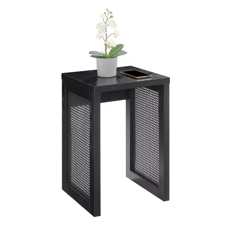 Breighton Home Table d'appoint tissée Northfield Noir/Noir