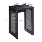 Breighton Home Table d'appoint tissée Northfield Noir/Noir