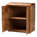 bali & pari Valora Wood 2 Door Console Cabinet Mappa Burl