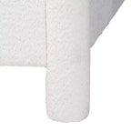 Lit plateforme King Size Baxton Studio Laria en tissu peluche blanc