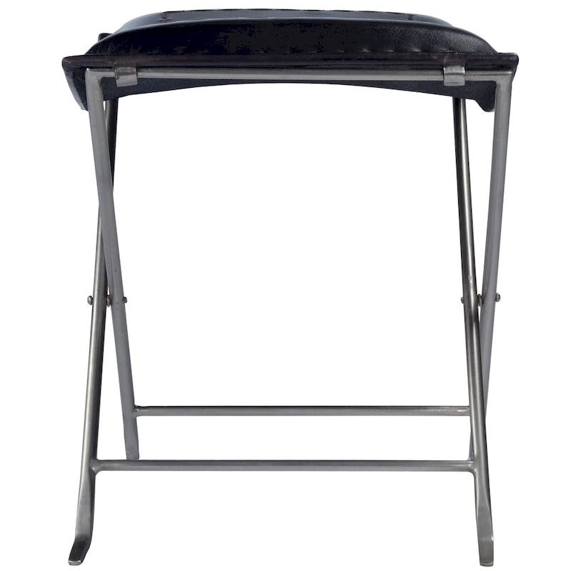 Tabouret de coiffeuse en fer et cuir faits à la main, style ferme, 4 couleurs, 49,5 cm L