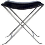 Tabouret de coiffeuse en fer et cuir faits à la main, style ferme, 4 couleurs, 49,5 cm L