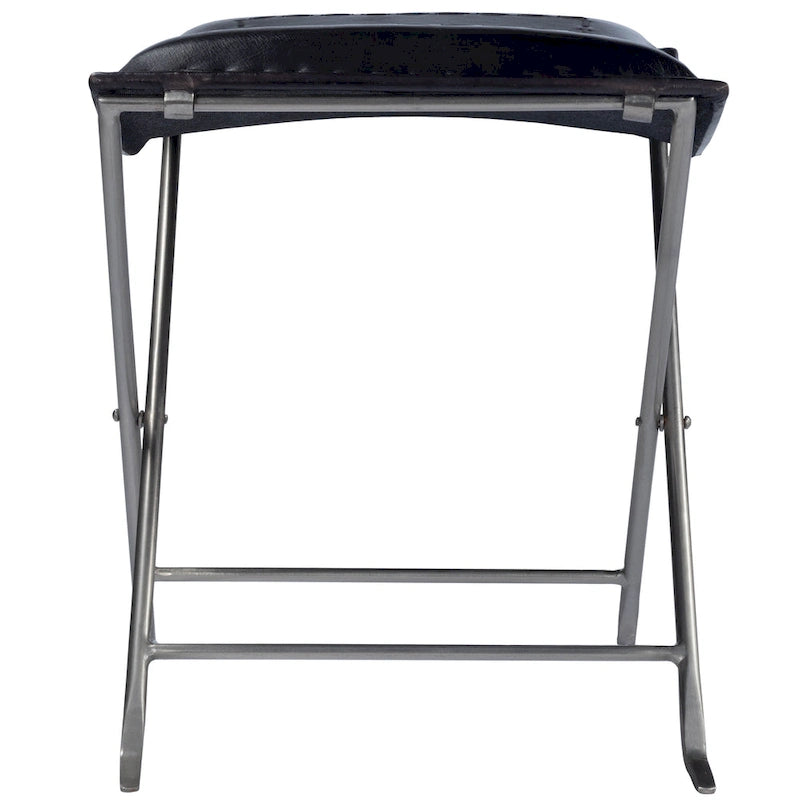 Tabouret de coiffeuse en fer et cuir faits à la main, style ferme, 4 couleurs, 49,5 cm L