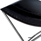 Tabouret de coiffeuse en fer et cuir faits à la main, style ferme, 4 couleurs, 49,5 cm L
