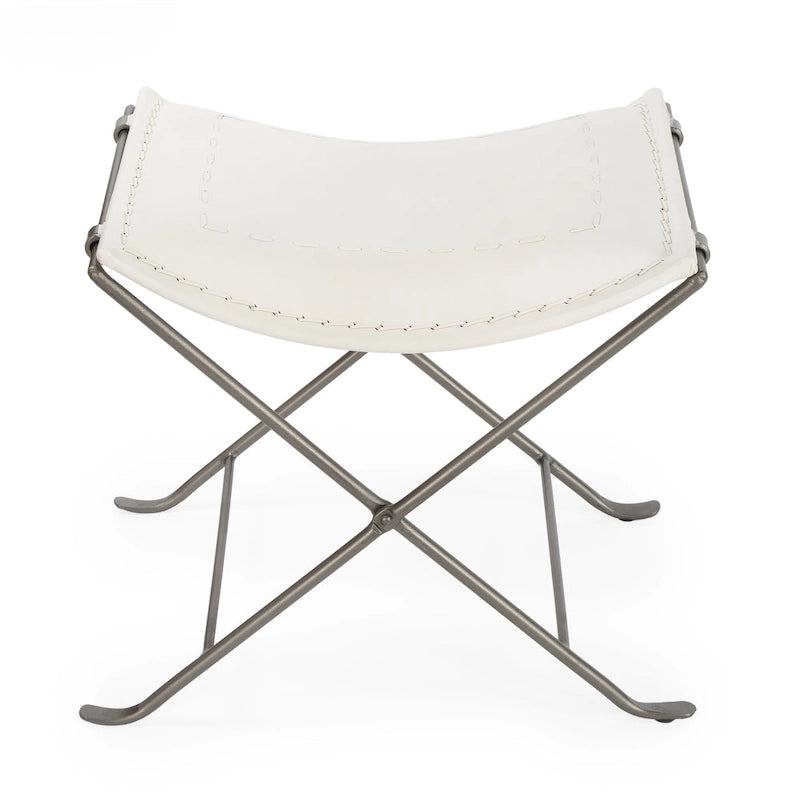 Tabouret de coiffeuse en fer et cuir faits à la main, style ferme, 4 couleurs, 49,5 cm L