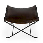 Tabouret de coiffeuse en fer et cuir faits à la main, style ferme, 4 couleurs, 49,5 cm L
