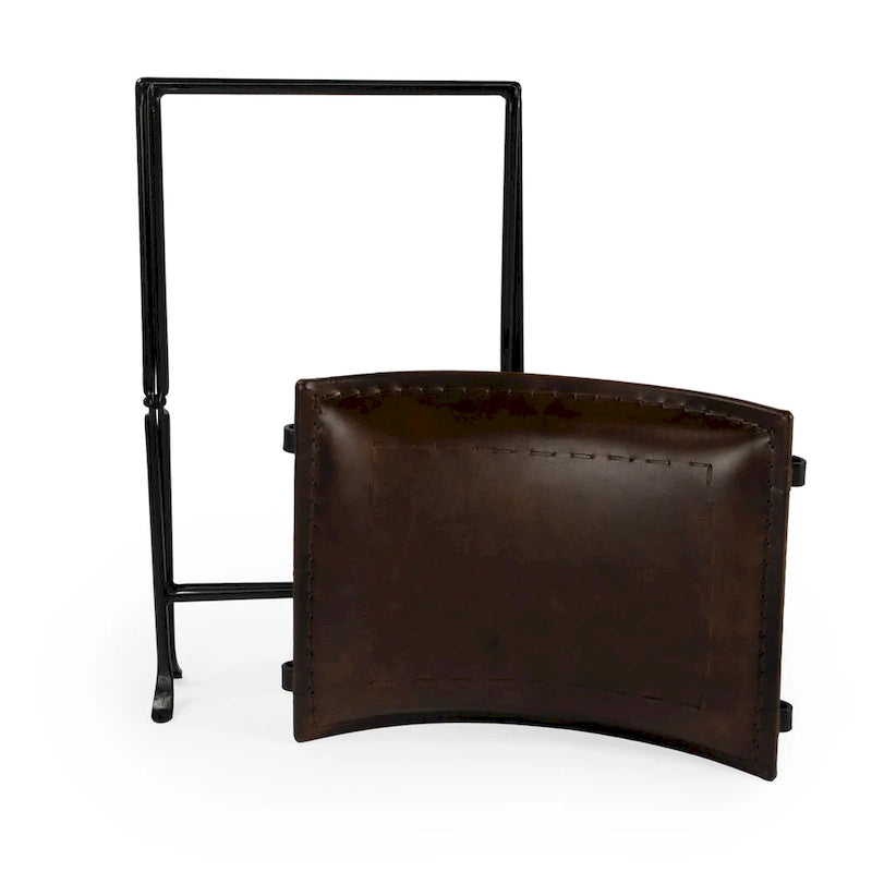 Tabouret de coiffeuse en fer et cuir faits à la main, style ferme, 4 couleurs, 49,5 cm L
