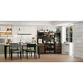 70.9W Kitchen Pantry Storage Cabinet with Cupboard & Microwave Stand