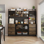Meuble de Rangement de Cuisine avec Placard et Support à Micro-ondes 70.9W