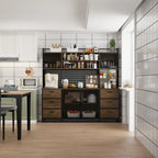 Meuble de Rangement de Cuisine avec Placard et Support à Micro-ondes 70.9W