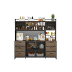 Meuble de Rangement de Cuisine avec Placard et Support à Micro-ondes 70.9W