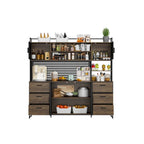 Meuble de Rangement de Cuisine avec Placard et Support à Micro-ondes 70.9W