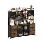 Meuble de Rangement de Cuisine avec Placard et Support à Micro-ondes 70.9W