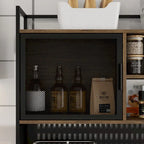 Meuble de Rangement de Cuisine avec Placard et Support à Micro-ondes 70.9W