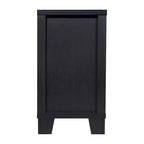 Flash Furniture Wells Modern Kitchen and Dining Room Buffet Sideboard Storage Cabinet, Engineered Wood with 3 Tempered Glass Doors and 3 Drawers