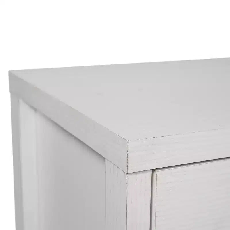 Flash Furniture Wells Modern Kitchen and Dining Room Buffet Sideboard Storage Cabinet, Engineered Wood with 3 Tempered Glass Doors and 3 Drawers