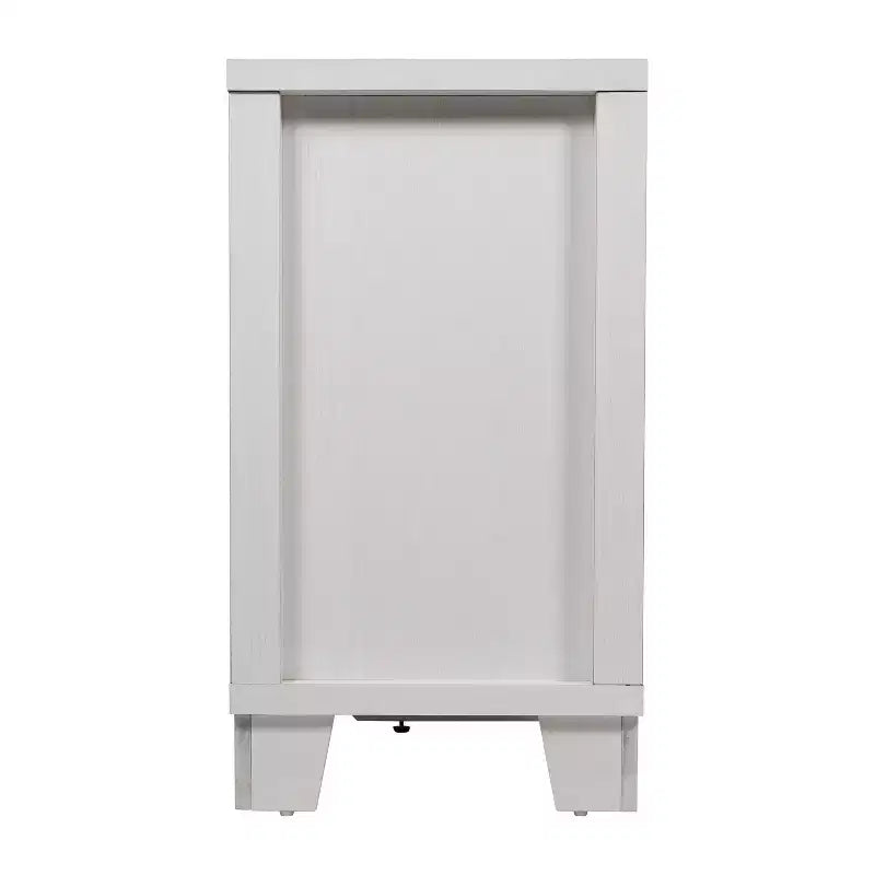 Flash Furniture Wells Modern Kitchen and Dining Room Buffet Sideboard Storage Cabinet, Engineered Wood with 3 Tempered Glass Doors and 3 Drawers