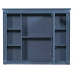 Armoire de toilette murale avec miroir, meuble de rangement de salle de bain, armoire murale de salle de bain avec 6 étagères ouvertes pour la salle de bain