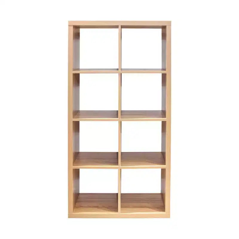Meuble de rangement 8 casiers avec étagères arrière ouvertes, bibliothèque 2 X 4 casiers