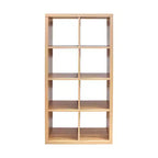 Meuble de rangement 8 casiers avec étagères arrière ouvertes, bibliothèque 2 X 4 casiers