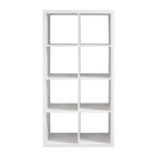 Meuble de rangement 8 casiers avec étagères arrière ouvertes, bibliothèque 2 X 4 casiers