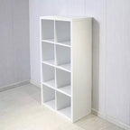 Meuble de rangement 8 casiers avec étagères arrière ouvertes, bibliothèque 2 X 4 casiers