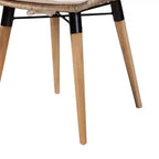 Ensemble de salle à manger 5 pièces Baxton Studio Sabelle moderne bohème en bois et rotin
