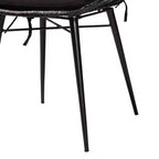 Ensemble de salle à manger 5 pièces Baxton Studio Sabelle moderne bohème en bois et rotin