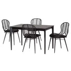 Baxton Studio Brenna Modern Bohemian Wood 5-Piece Dining Set