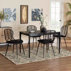 Baxton Studio Brenna Modern Bohemian Wood 5-Piece Dining Set