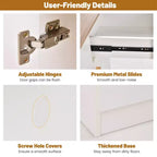 Costway 71 Tall Pantry Cabinet with Outlets USB Ports Anti-Tipping Kits Adjustable Shelves White
