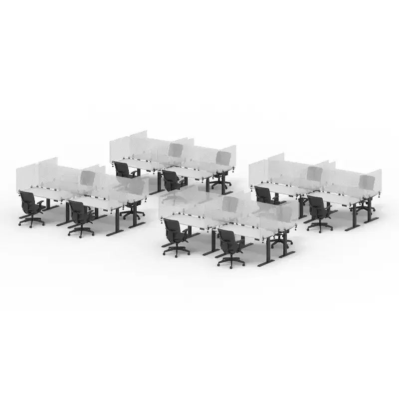Stand Up Desk Store ReFocus Acrylic Divider Partition Sneeze Guard Shield for Desks, Tables, and Cubicle Walls