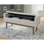 Briarson Contemporary Beige/Brown Storage Bench - 50W x 18D x 18H
