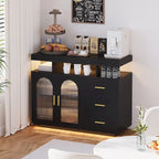 39Buffet large avec éclairage LED - N/A