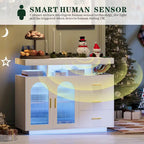 39Buffet large avec éclairage LED - N/A
