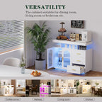 39Buffet large avec éclairage LED - N/A