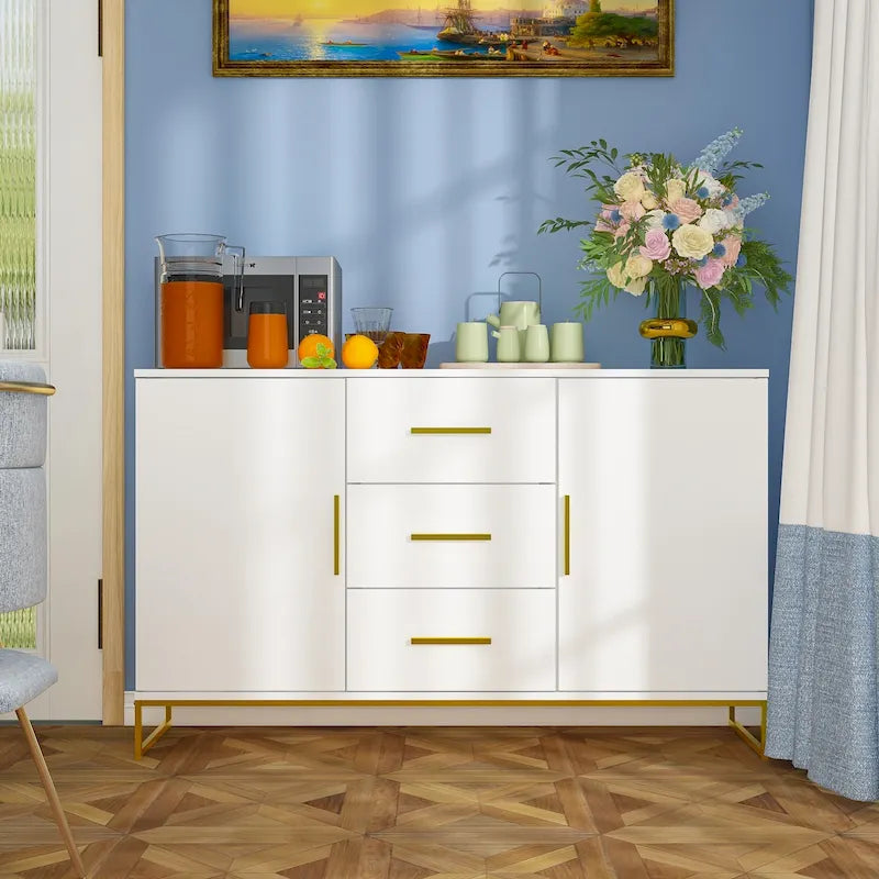 47 Buffet Credenza with Double Doors and 3 Drawers - 47.2L