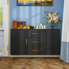Buffet crédence à deux portes et trois tiroirs de 47 po - 47,2 long.