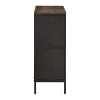 Bibliothèque de rangement 4 cubes de 29 po de largeur, conception industrielle en bois et métal, 15 lb par cube, 3 finitions
