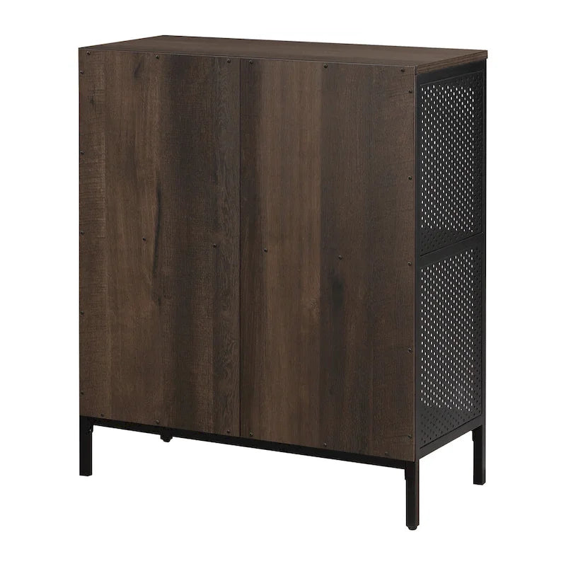 Bibliothèque de rangement 4 cubes de 29 po de largeur, conception industrielle en bois et métal, 15 lb par cube, 3 finitions