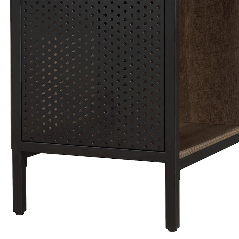 Bibliothèque de rangement 4 cubes de 29 po de largeur, conception industrielle en bois et métal, 15 lb par cube, 3 finitions