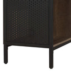 Bibliothèque de rangement 4 cubes de 29 po de largeur, conception industrielle en bois et métal, 15 lb par cube, 3 finitions