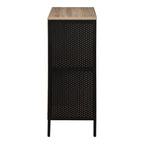 Bibliothèque de rangement 4 cubes de 29 po de largeur, conception industrielle en bois et métal, 15 lb par cube, 3 finitions